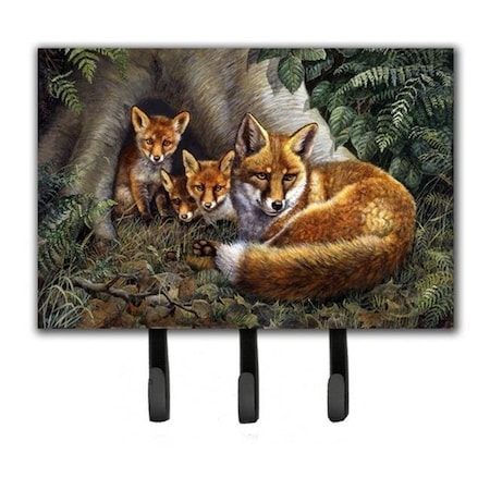Carolines Treasures Carolines Treasures BDBA0283TH68 A Family of Foxes at Home Leash or Key Holder BDBA0283TH68